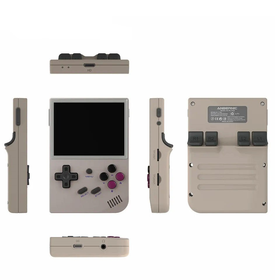 Consola gaming ANBERNIC RG35XX, 64G TF, Ecran 3.5, cu 5000 de jocuri clasice, Linux & GarlicOS Dual System, cu iesire HDMI, Alb Transparent [3]