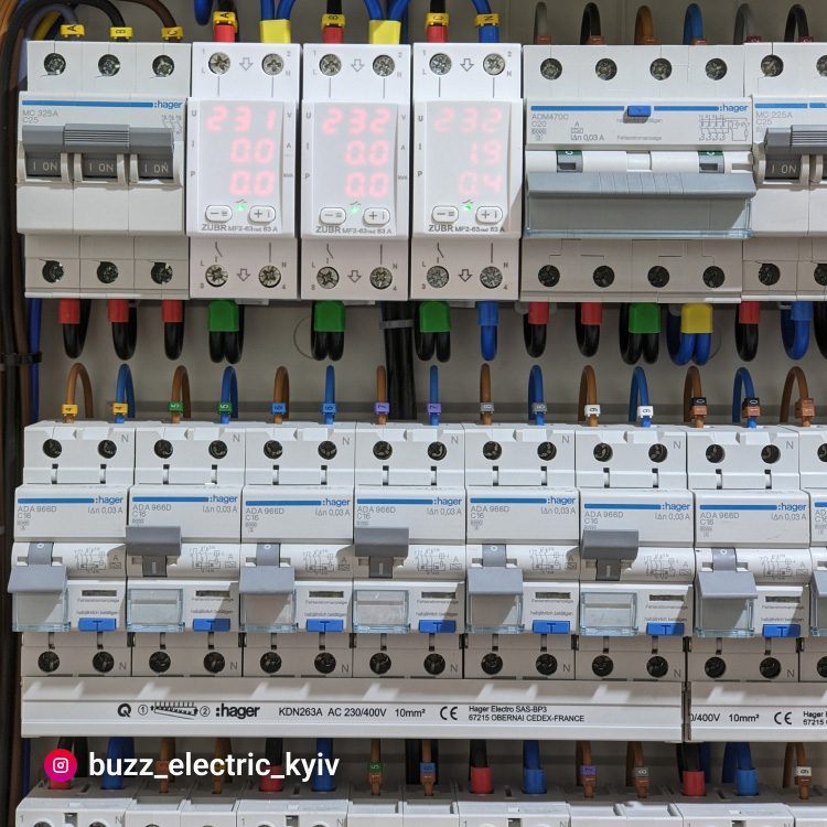 Releu de tensiune monofazat ZUBR MF2-63 RED - Curent reglabil 0.1-63A, protecție termică, afișaj LED, montaj DIN [6]