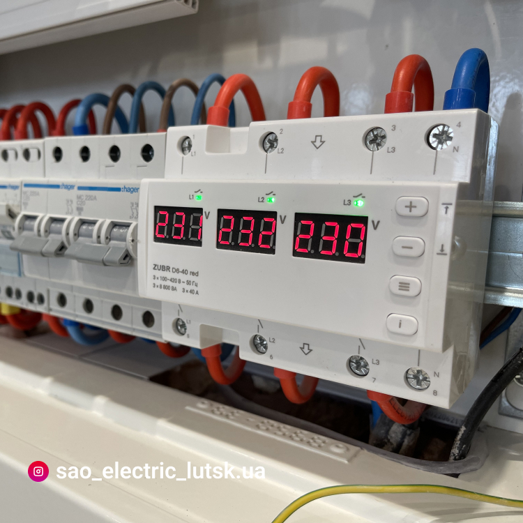 Releu de protectie tensiune trifazat ZUBR D6 TrueRMS [4]