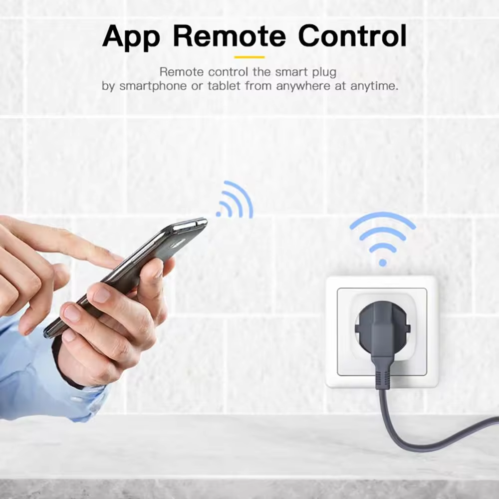 Priza inteligenta Tuya, Wi-Fi, 16A, 3680W, control aplicatie, monitorizare consum, aplicatie de mobil Tuya Smart, Alexa si Google Assistant, alb [6]