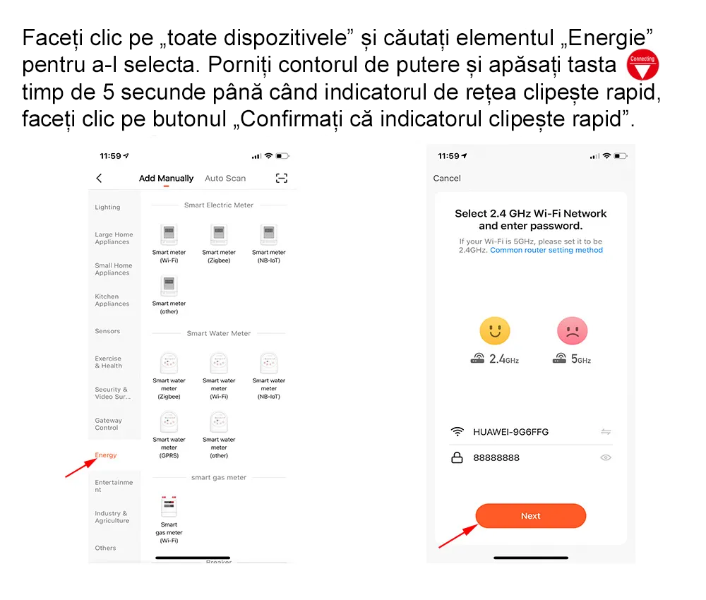 Releu protectie supratensiune si contor de energie inteligent, Wi-fi, EARU-63A, Sensibilitate 10 mA reglabil, digital, protectie supratensiune si suprasarcina, compatibil Tuya si SmartLife App [8]