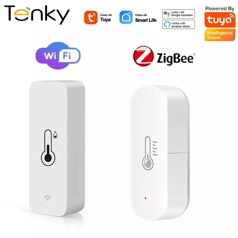 Senzor inteligent de temperatura si umiditate, higrometru, Wi-Fi 2,4 GHz, Compatibil cu Tuya, SmartLife, Amazon Alexa, Google Assistant [10]