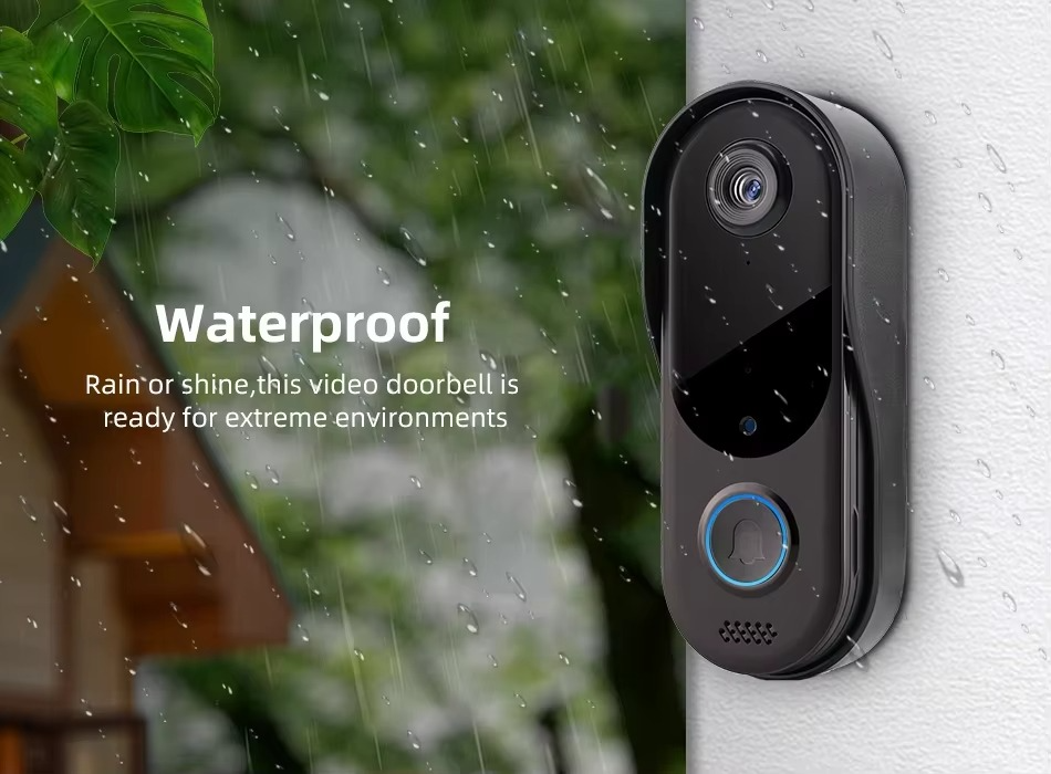Videointerfon HD wireless JT-V30 , vedere nocturna, 2 baterii incluse, Negru [3]