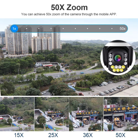 Camera Supraveghere LS-WL560-50X, Wi-Fi, 6 MP, 2 lentile, Vedere nocturna, Rotire Din Aplicatie, Rezistenta La Apa IP 66 [4]