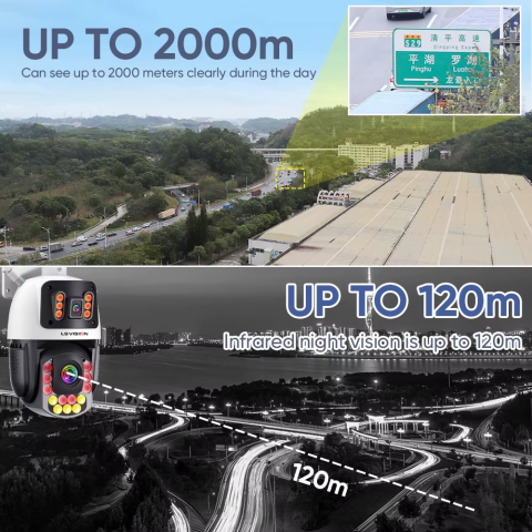 Camera Supraveghere LS-WL560-50X, Wi-Fi, 6 MP, 2 lentile, Vedere nocturna, Rotire Din Aplicatie, Rezistenta La Apa IP 66 [2]