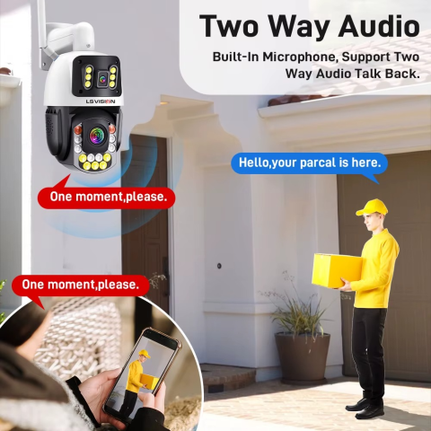 Camera Supraveghere LS-WL560-50X, Wi-Fi, 6 MP, 2 lentile, Vedere nocturna, Rotire Din Aplicatie, Rezistenta La Apa IP 66 [8]