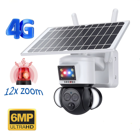 Camere supraveghere 4g cu panou solar - Camera Supraveghere ST-558-6M-12X, 4G, 6MP, 12X zoom, Incarcare Solara 20W