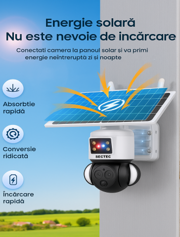 Camera Supraveghere ST-558-6M-12X, 4G, 6MP, 12X zoom, Incarcare Solara 20W [2]