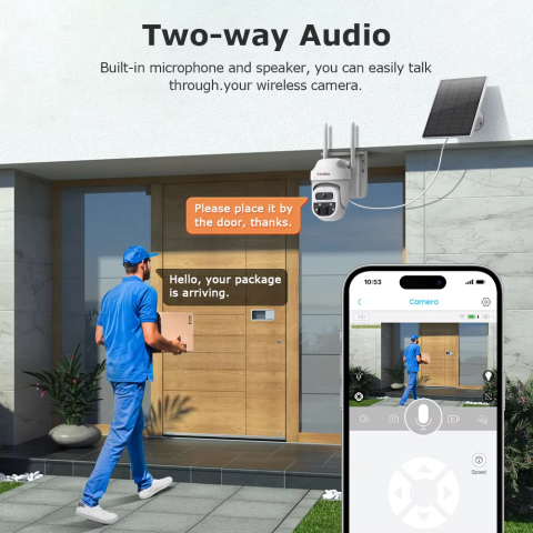 Camera Supraveghere ST-527, Wi-Fi, 3MP, Incarcare Solara 5W, Rotire Din Aplicatie, Rezistenta La Apa IP 65 [8]