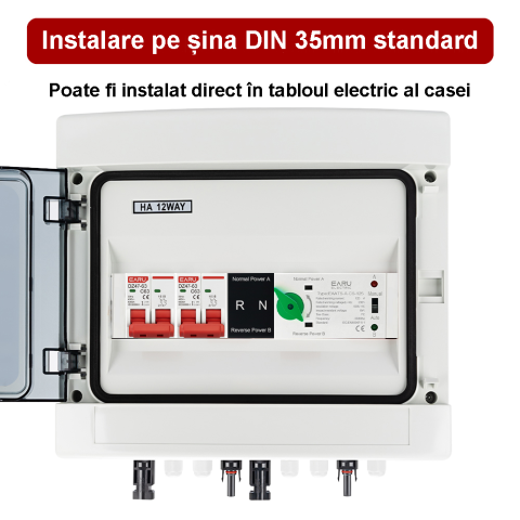 Comutator transfer automat ATS Dual Power EARU 2P 125A sina DIN [4]