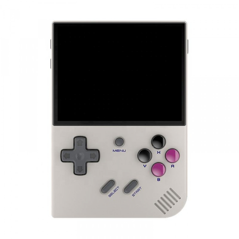 Consola gaming ANBERNIC RG35XX, 64G TF, Ecran 3.5, cu 5000 de jocuri clasice, Linux & GarlicOS Dual System, cu iesire HDMI, Alb Transparent [0]