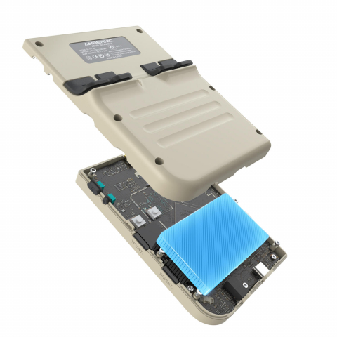 Consola gaming ANBERNIC RG35XX, 64G TF, Ecran 3.5, cu 5000 de jocuri clasice, Linux & GarlicOS Dual System, cu iesire HDMI, Alb Transparent [4]