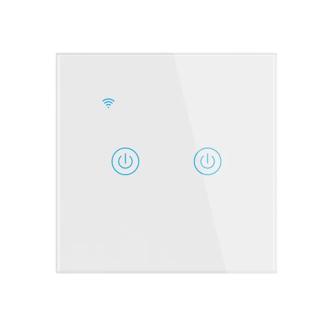 Intrerupator inteligent cu touch Open, Wi-Fi, fara nul, 2 canale, 10A, sticla securizata, Tuya, Smart Life, compatibil Amazon Alexa / Google Assistant [0]