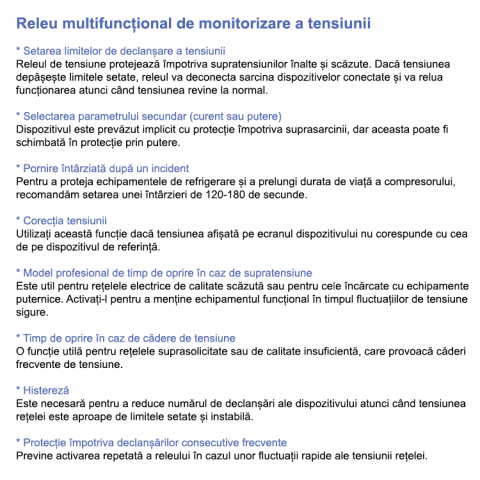 Releu de tensiune monofazat ZUBR MF2-63 RED - Curent reglabil 0.1-63A, protecție termică, afișaj LED, montaj DIN [4]