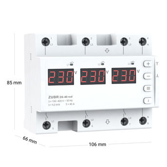 Releu de protectie tensiune trifazat ZUBR D6 TrueRMS [2]