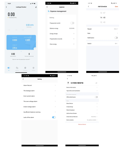 Releu protectie supratensiune si contor de energie inteligent, Wi-fi, EARU-63A, Sensibilitate 10 mA reglabil, digital, protectie supratensiune si suprasarcina, compatibil Tuya si SmartLife App [9]