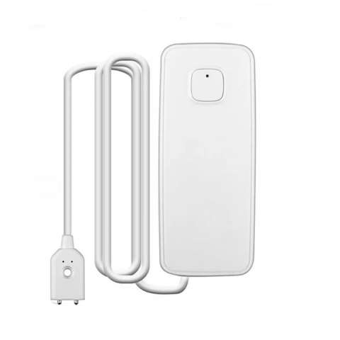 Smart home - Senzor inteligent de inundație, scurgeri, WiFi, alb, compatibil cu aplicațiile TuyaSmart și SmartLife, Alb