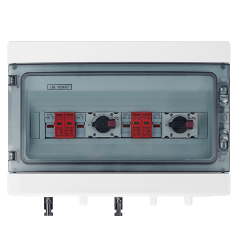Tablou sigurante fotovoltaice - Tablou electric fotovoltaic DC EARU 2 stringuri 1000V IP65 complet echipat