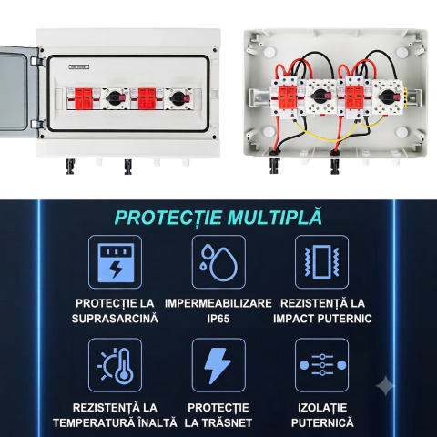 Tablou electric fotovoltaic DC EARU 2 stringuri 1000V IP65 complet echipat [4]