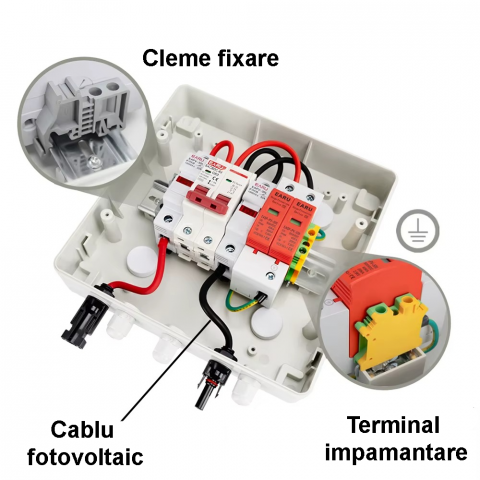 Tablou sigurante complet echipat pentru kiturile fotovoltaice cu un singur string [3]
