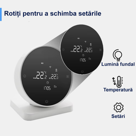 Termostat wireless WiFi pentru centrala pe gaz Earu R7 [4]
