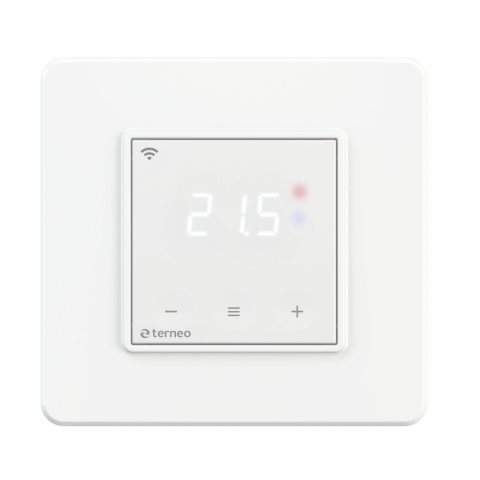 Termostate inteligente - Termostat Smart Wi-Fi Terneo SX - 16A/3000VA, Montaj în doză de aparat, Control prin Aplicație + Vocal (Google Home), Geofencing, pentru Încălzire Pardoseală