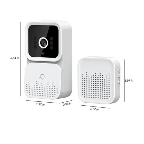 Videointerfon HD wireless  Nuvikon M6, aplicatie Tuya, acumulator Li-Ion integrat, Alb [3]