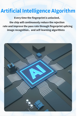 Yala inteligenta, aplicatie telefon, control de la distanta, citire amprenta, alarma efractie, impermeabila, functionare intre -25 si 60 grade, model TY200, Negru [4]