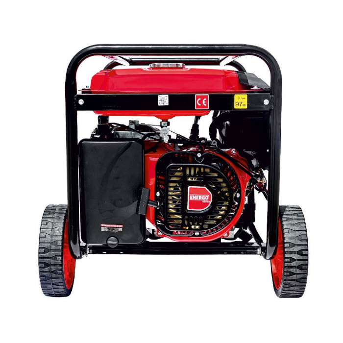 GENERATOR PORTABIL GN6000E CADRU DESCHIS 74DB REZ-25L Pmax/opt-6.5KW/6.0KW-230V AVR H-420 ATS-optional BENZINA START ELECTRIC ENERGO [5]