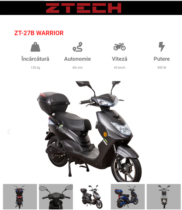 Scuter electric ZT-27 WARRIOR B EEC GRAPHENE  CU PERMIS DE CONDUCERE  viteza maxima 43 km/h [5]