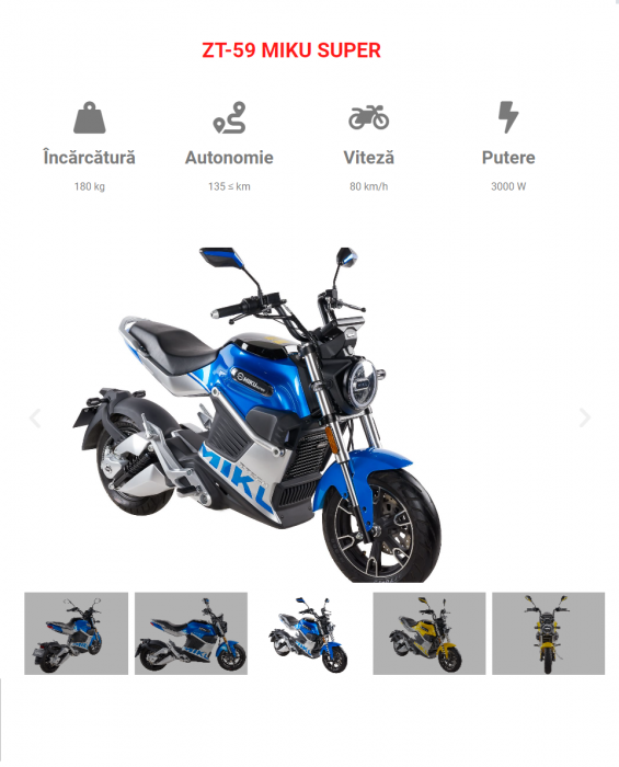 Scuter electric ZT-59 MIKU SUPER 80 Km/h EEC [1]