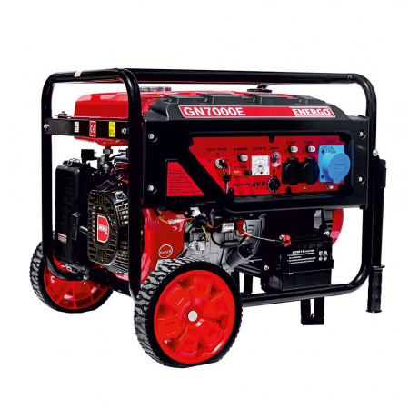 GENERATOR PORTABIL GN7000E CADRU DESCHIS 74DB REZ-25L Pmax/opt-7.7KW/7.2KW-230V AVR H-460 BENZINA START ELECTRIC ENERGO [7]