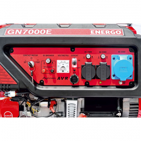 GENERATOR PORTABIL GN7000E CADRU DESCHIS 74DB REZ-25L Pmax/opt-7.7KW/7.2KW-230V AVR H-460 BENZINA START ELECTRIC ENERGO [5]