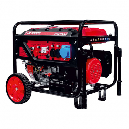 Generator portabil - GENERATOR PORTABIL GN7000E CADRU DESCHIS 74DB REZ-25L Pmax/opt-7.7KW/7.2KW-230V AVR H-460 BENZINA START ELECTRIC ENERGO