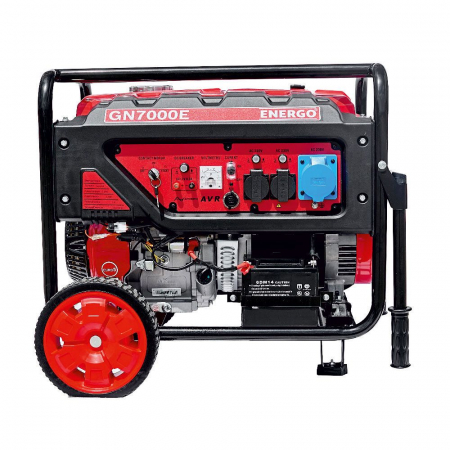 GENERATOR PORTABIL GN7000E CADRU DESCHIS 74DB REZ-25L Pmax/opt-7.7KW/7.2KW-230V AVR H-460 BENZINA START ELECTRIC ENERGO [8]