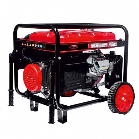 GENERATOR PORTABIL GN7000E CADRU DESCHIS 74DB REZ-25L Pmax/opt-7.7KW/7.2KW-230V AVR H-460 BENZINA START ELECTRIC ENERGO [2]