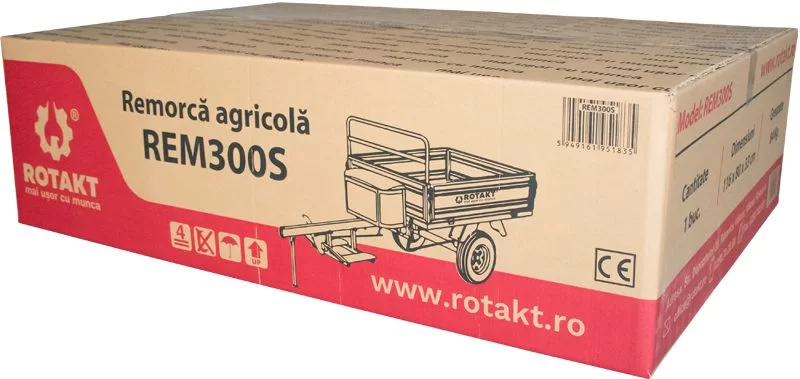 REM300S Remorca agricola capacitate incarcare 300 Kg, roti 4.00-8 [8]