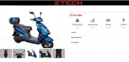 Scuter electric - Scuter electric ZT-36 LUNA 25 km/h sau 45 km/h