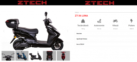Scuter electric ZT-36 LUNA 25 km/h sau 45 km/h [1]