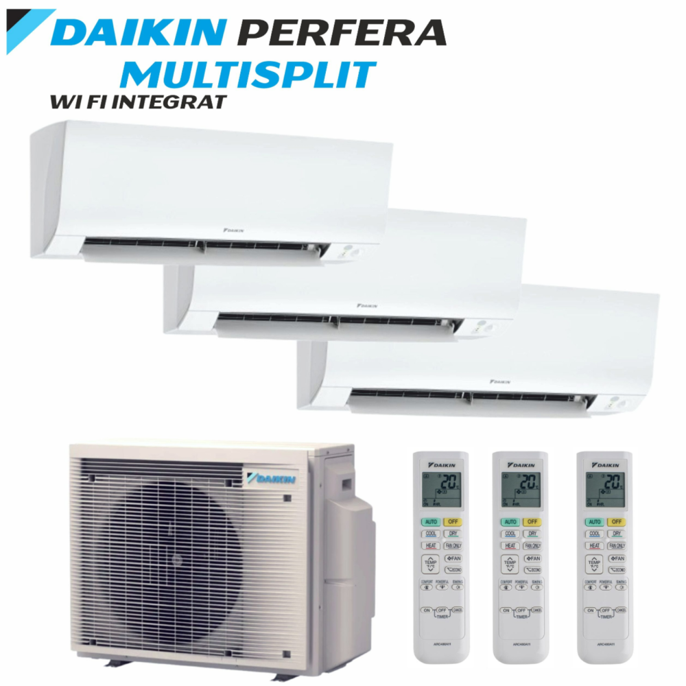 Aer Condiționat Multisplit DAIKIN PERFERA – 3 Unități Interne: 9 000 BTU + 9 000 BTU + 12 000 BTU [2]