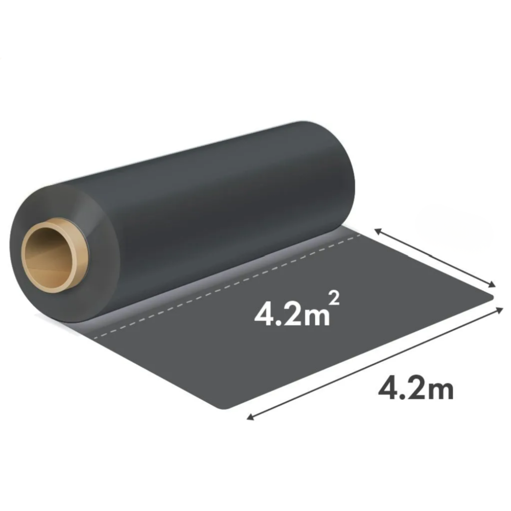 Folie construcții 4,2 m latime x 10m lungime, neagra - 120 microni [1]