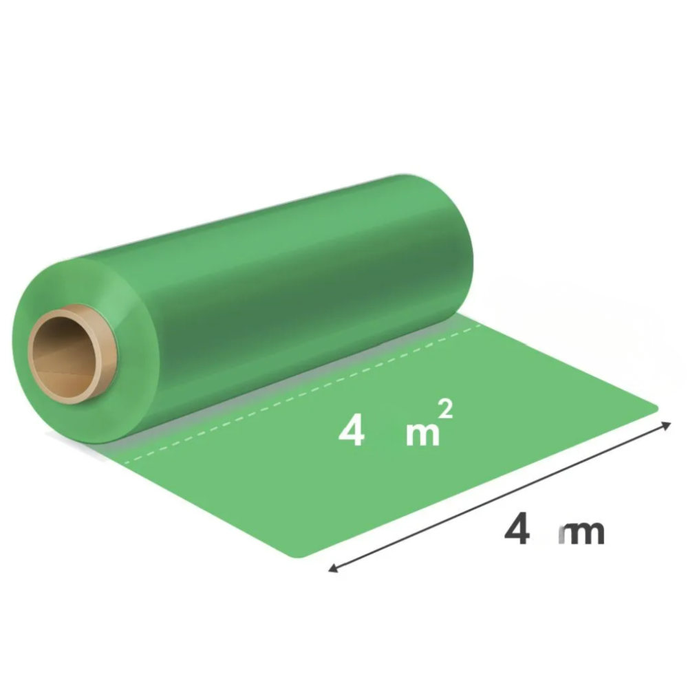 Folie construcții 4m latime x 10m lungime, verde- 120 microni [1]