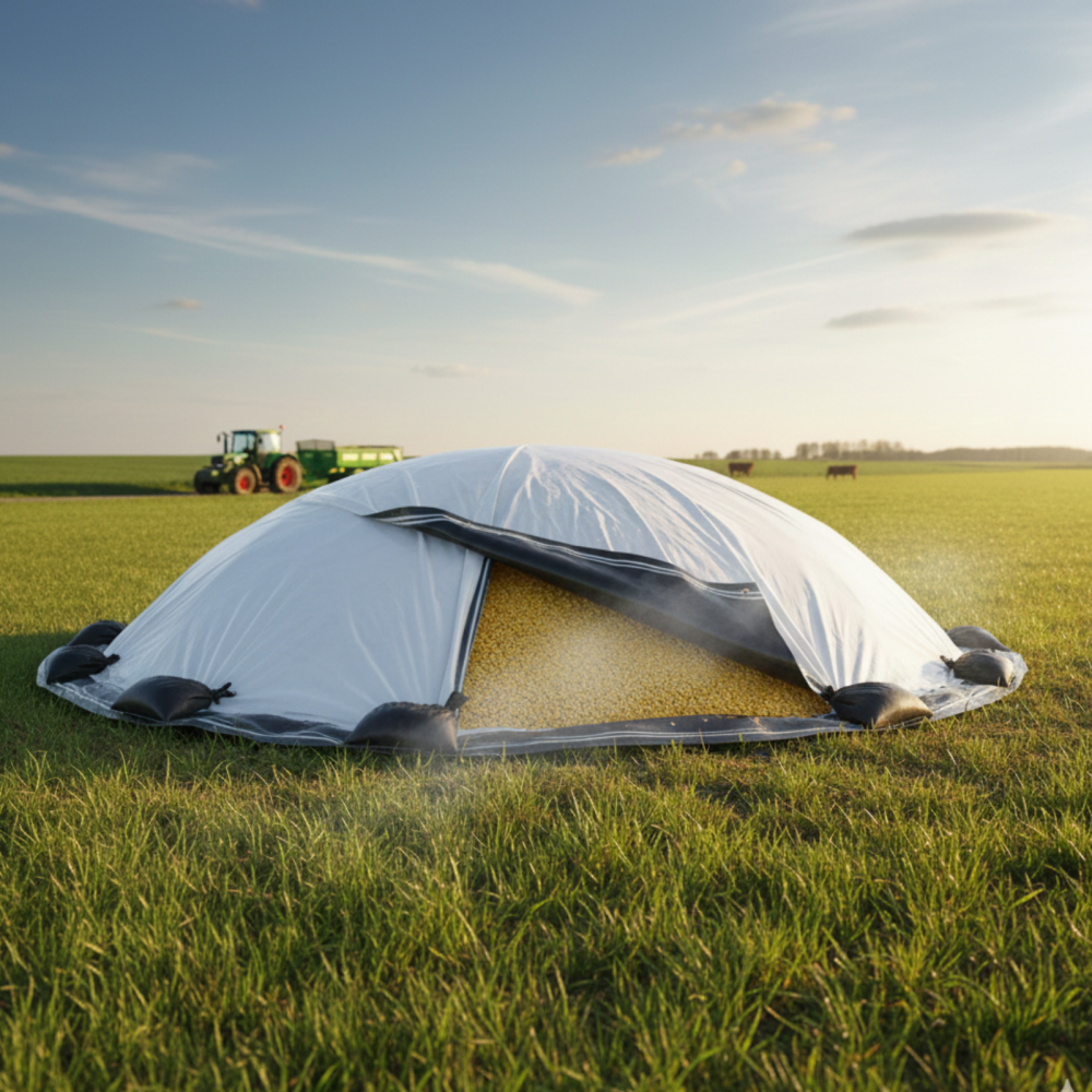 Folie Siloz 180 microni, Alb-Negru, 3 straturi – la metru [2]