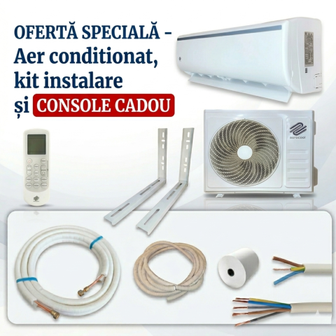 Aparate aer condiționat - Aer condiționat 18000 BTU – kit instalare inclus + console CADOU