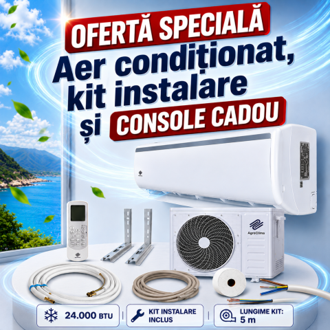 Aer condiționat 24000 BTU – kit instalare inclus + console CADOU [0]