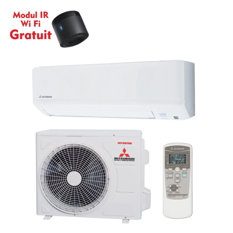 Aparat aer condiționat & montaj - Aer conditionat Mitsubishi Wi-Fi Gratuit 12000 BTU, Heavy Nyoko Plus SRK35ZSP-W1 / SRC35ZSP-W1, Inverter, A++/A+