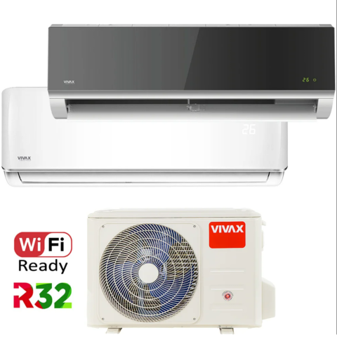 Aer condiționat multisplit - Aer Conditionat MULTISPLIT VIVAX ACP-14COFM40AERI / ACP-09CH25AERI WHITE + ACP-12CH35AERI SILVER MIRROR Dublu Split Inverter