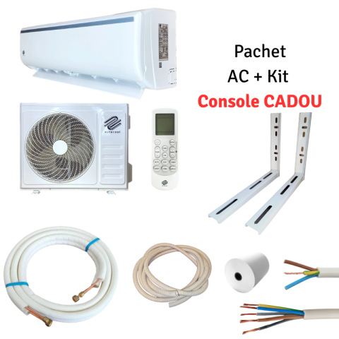 OFERTE: AC + Kit Inclus (Console CADOU) - Pachet AC 24000 BTU + Kit Inclus + Console CADOU