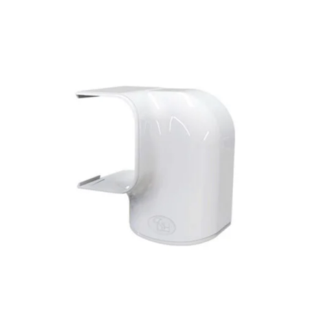Canal Mascare Traseu Frigorific - Curbă Schimbare Plan Stânga Canal Mascare OPTIMA MRS62 100130, PVC Alb