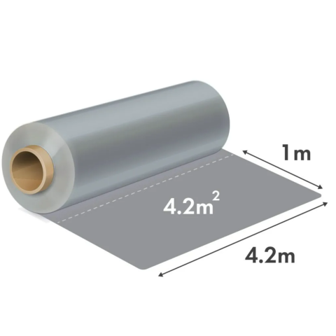 Folie construcții - Folie construcții 4,2 m latime, natur- 120 microni